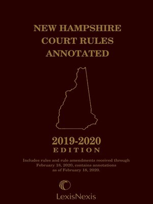 cover image of New Hampshire Court Rules Annotated